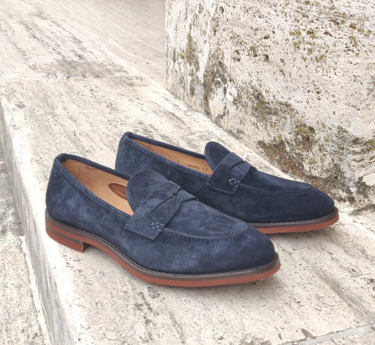 Fabi suede blue loafer FU0465 small size